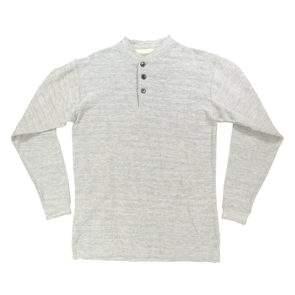 Ferruche Henley Shirt Mens M Grey Cotton Deadstock New RN 64866